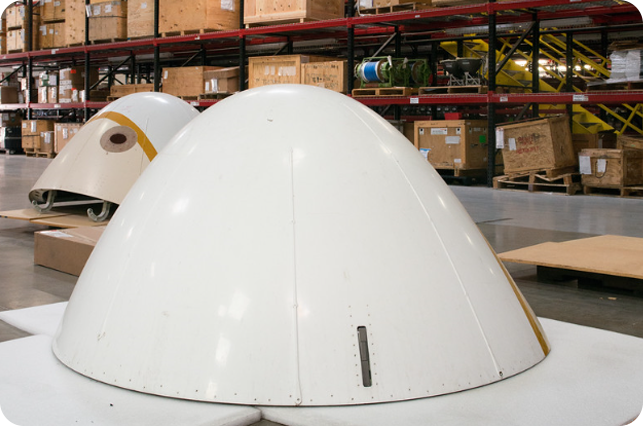 Aero-Zone aircraft part inventory shelf